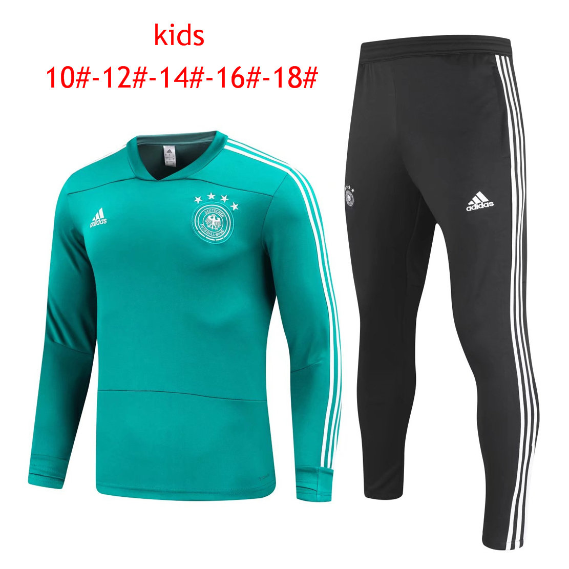Kids Germany FIFA World Cup 2018 Training Suit O'Neck Green